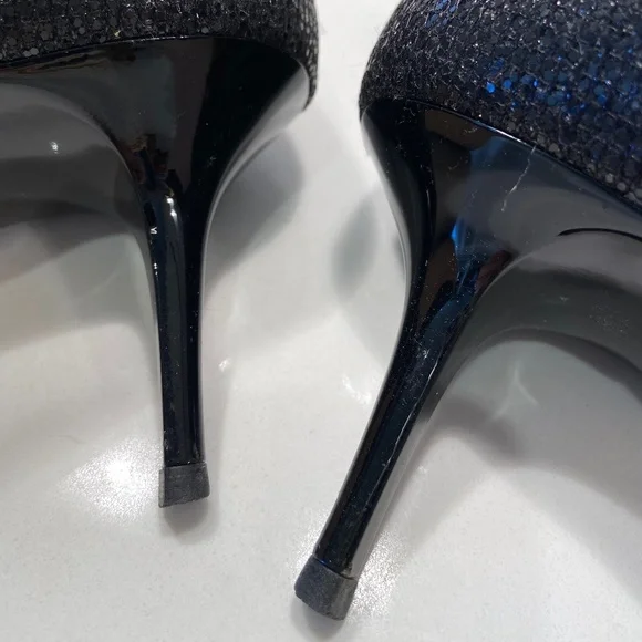 Jimmy Choo Black Glitter Pumps- 40.5 - Picture 4 of 4